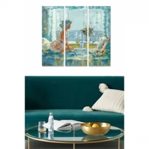 Image of MDF1100702102 Multicolor Decorative MDF Painting (3 Pieces)