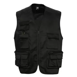 Image of SOLS Wild Unisex Full Zip Waistcoat Bodywarmer Jacket (XL) (Black)