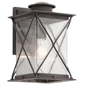 image of 1 Light Medium Outdoor Wall Lantern Zinc IP44, E27