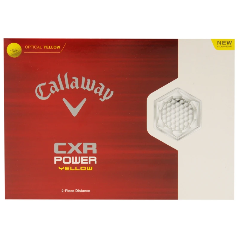 Image of Callaway CXR Power Golf Balls 12 Pack - Yellow Yellow One Size
