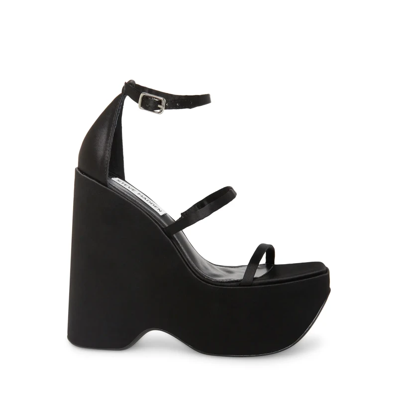 Image of Steve Madden Womens wedge sandals Steve Madden Varia Noir Female 37