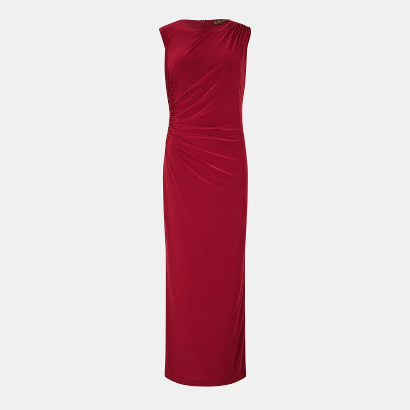 Image of Biba Womens Embroidered Maxi Slip Dress Wine female 8 (XS)