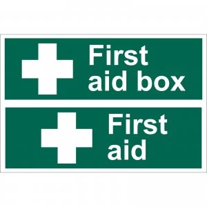Image of Draper First Aid Box Sign 300mm 200mm Standard