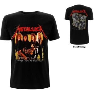Image of Metallica - Garage Photo Yellow Unisex Large T-Shirt - Black