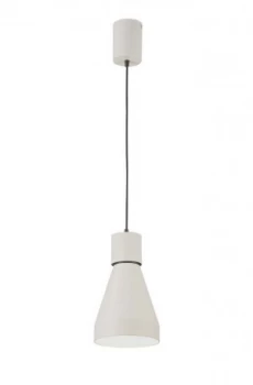 image of Ceiling Pendant Large 17cm Round 1 x E27, Matt White