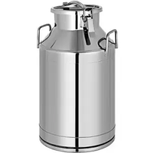 Image of VEVOR Stainless Steel Milk Can Pail Bucket Tote Jug 50L/13.25 Gallon Milk Churn Can Canister Milk Pot Bucket Stainless Steel Milk Can with Sealed Lid