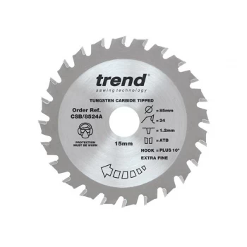 Image of Trend CraftPro Mini Saw Blade 85 x 15mm x 24T