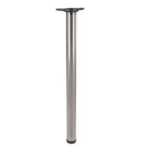 Image of Rothley 870mm Nickel Effect Contemporary Worktop Support Leg
