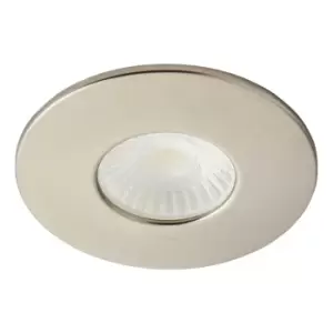 image of Spa Rhom LED Fire Rated Downlight 8W Dimmable IP65 Tri-Colour CCT Satin Nickel