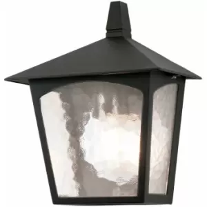 Image of Loops - IP23 1 Bulb Half Lantern Wall Light Black LED E27 100W