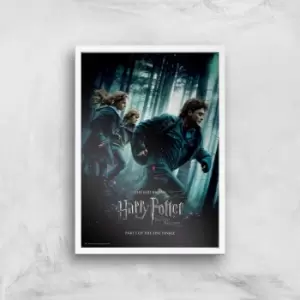 image of Harry Potter and the Deathly Hallows Part 1 Giclee Art Print - A2 - White Frame