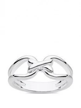 Image of Thomas Sabo Sterling Silver Heritage Link Ring, One Colour, Size Small, Women