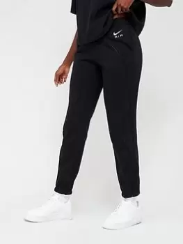 Image of Nike Air NSW Fleece Mid Rise Joggers - Black/White Size M Women