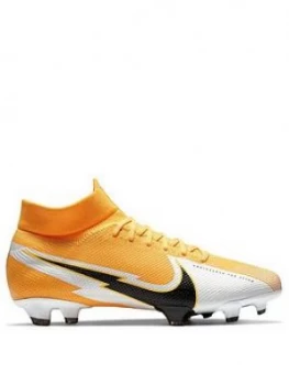 image of Nike Mens Mercurial Superfly 7 Pro Firm Ground Football Boot, Orange/White, Size 10, Men