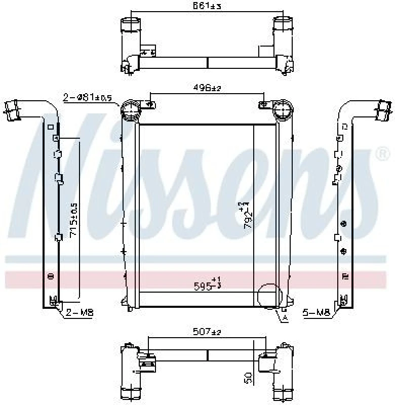 Image of NISSENS Intercooler NISSENS 97090
