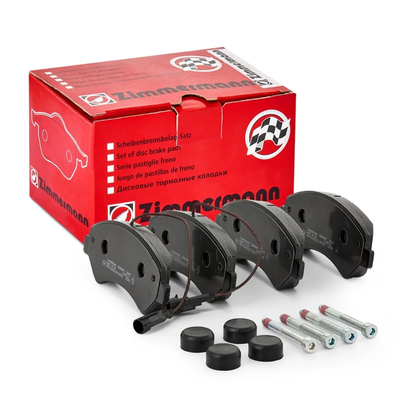 Image of ZIMMERMANN 24466.190.1 Brake pad set Front Axle, incl. wear warning contact, Photo corresponds to scope of supply Brake Pad Set,disc brake (402)