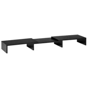 Image of Vinsetto Monitor Stand Screen Riser With Adjustable Length For Two Laptop Max Black