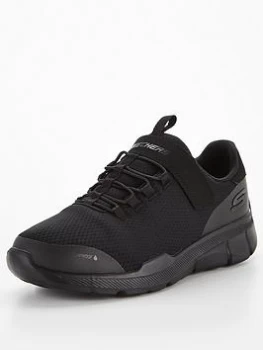 Image of Skechers Junior Equalizer Aquablast Waterproof Trainer - Black, Size 12 Younger