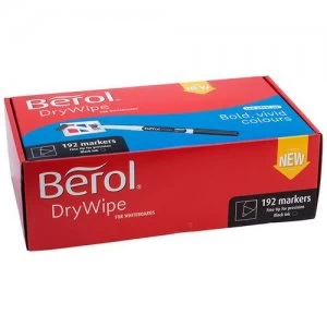 image of Berol Drywipe Pen Fine Black Pack of 192 1984905