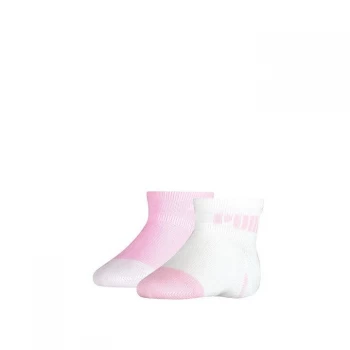 image of Puma 2 Pack Logo Socks Baby - Pink Lady