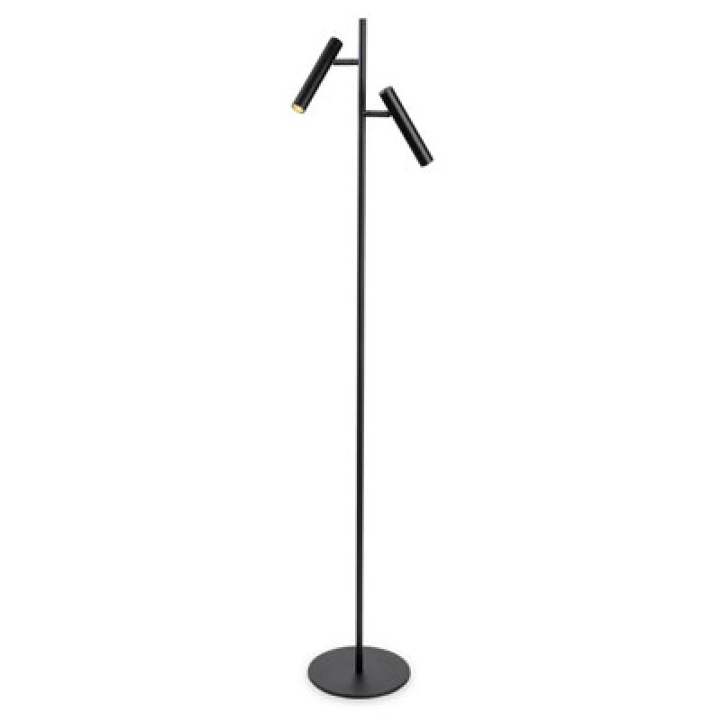 Image of Firstlight LED Aspen 2-Light Floor Lamp Dimmable Warm White 2700K in Black