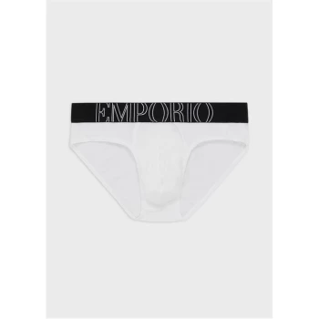 Image of Emporio Armani Big Eagle Briefs - White
