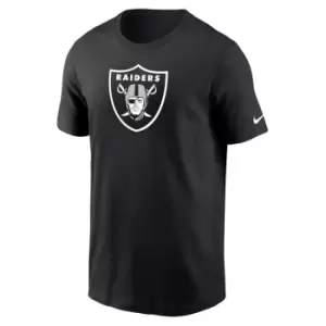 Image of Nike Nfl Las Vegas Raiders Nike Logo Essential T-Shirt, Black 00A Las Vegas Raiders, Male, T-Shirts, N199-00A-8D-CLH