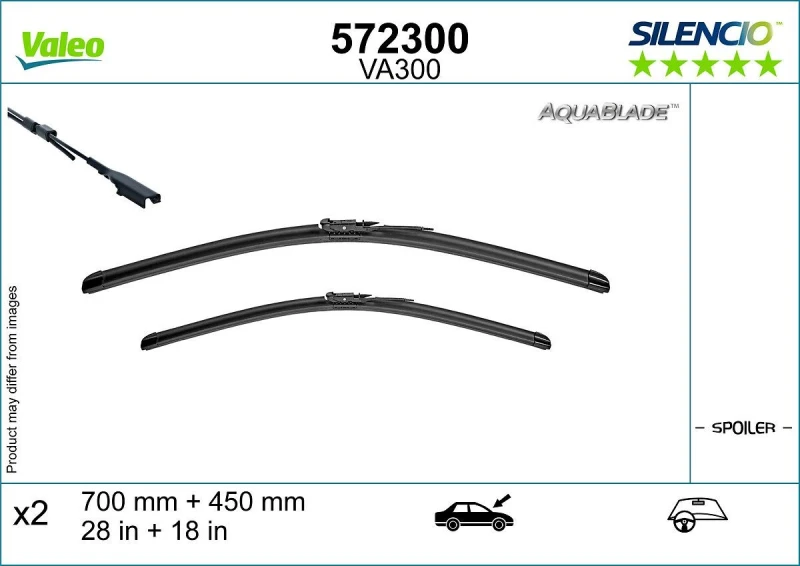 Image of Wiper blade VALEO 572300