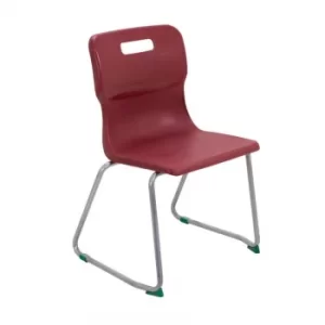 TC Office Titan Skid Base Chair Size 5, Burgundy