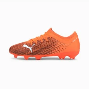 image of PUMA Ultra 3.1 FG/AG Youth Football Boots, Shocking Orange/Black Size 3 Shoes