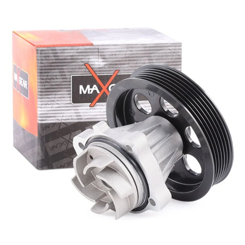 Image of MAXGEAR 47-0145 Water pump with belt pulley, for V-ribbed belt use, with gasket/seal Water Pump (1260)