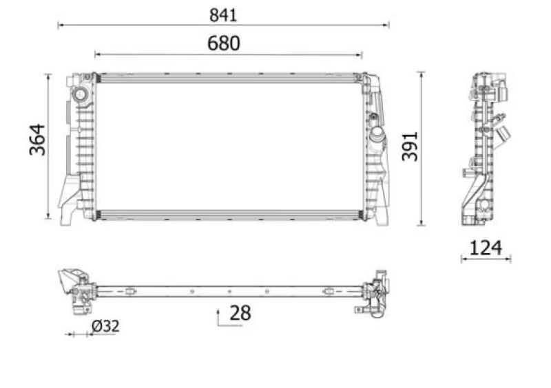 Image of Engine radiator MAHLE CR 2747 000P