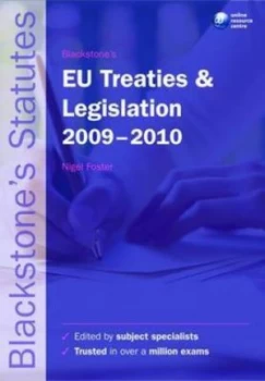 Image of Blackstones Eu Treaties and Legislation 2009-2010 by Nigel Foster Paperback