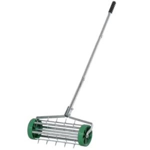 Image of Outsunny 845-022 Lawn Aerator 42.5cm Manual Garden Roller