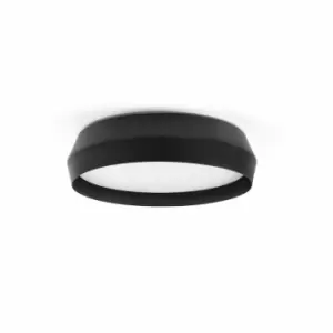 Image of Faro Shoku 350 Black Wall / Ceiling Lamp 24W 2700K