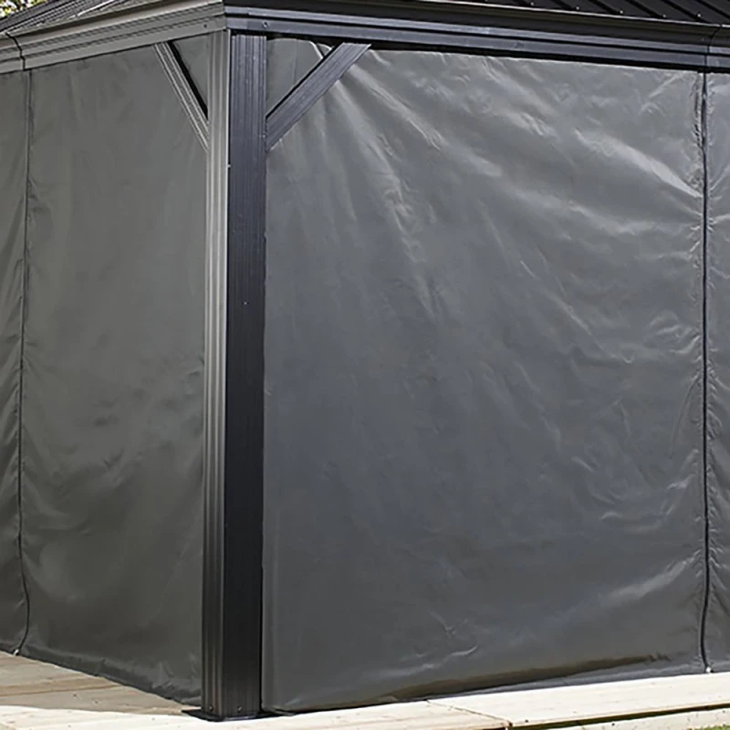 Image of Rowlinsons Curtains for Sojag Moreno Gazebo 3m x 4.3m - L430 x W300 x H199.34cm in Grey Grey Unisex