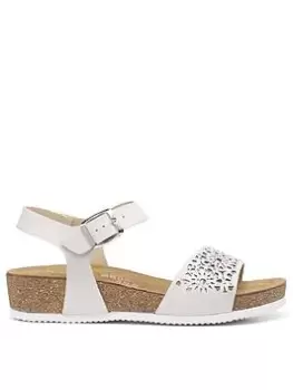 Image of Hotter Hotter Leslie Casual Footbed Sandals - Ivory, Beige, Size 4, Women