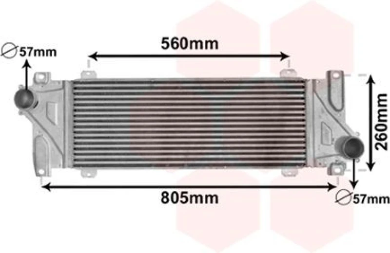 Image of VAN WEZEL Intercooler VAN WEZEL 30004448