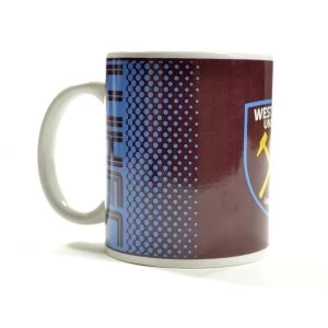 West Ham Boxed Mug Fade Design