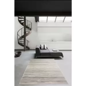 Image of Homespace Direct - Brighton Indoor/Outdoor Rug Light Grey 60x110cm - Grey