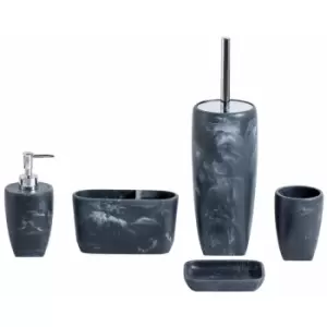 Image of Octavia Grey Collection 5 Piece Bathroom Set - Grey