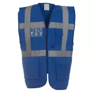 Yoko Hi-Vis Premium Executive/Manager Waistcoat / Jacket (Pack of 2) (S) (Royal)