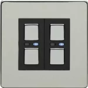 image of LightwaveRF Double Slave Dimmer - Chrome - JSJSLW452C