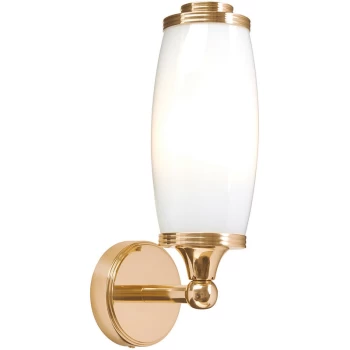 image of Elstead - Eliot Classic 1 Light Wall Light, Rose Gold, IP44