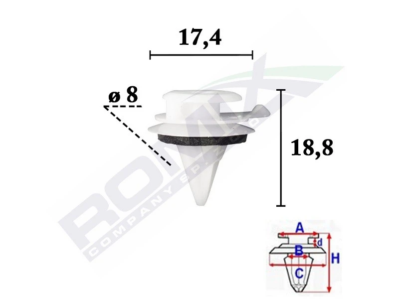 Image of ROMIX Trim clip ROMIX C70612