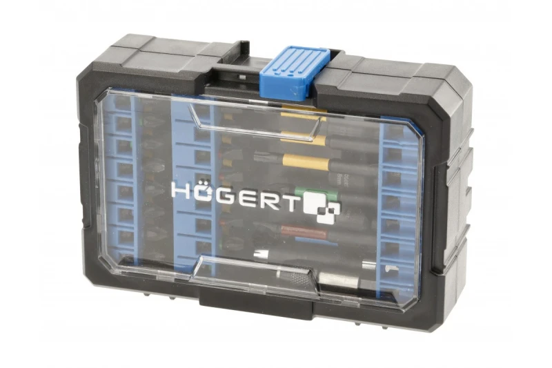 Image of Hogert Technik HT1S800 Screwdriver Bit Set in plastic cassette Tool Steel Screwdriver Bit Set (6625)