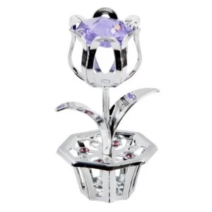 image of Crystocraft Tulip - Lilac - Crystals From Swarovski?