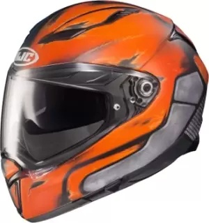 image of HJC F70 Death Stroke Helmet, blue-orange, Size 2XL, blue-orange, Size 2XL