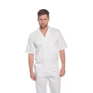 Image of Portwest Mens Short Sleeved Bakers Shirt White 3XL