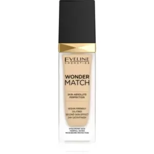 Image of Eveline Cosmetics Wonder Match Long-Lasting Liquid Foundation with Hyaluronic Acid Shade 01 Ivory 30ml